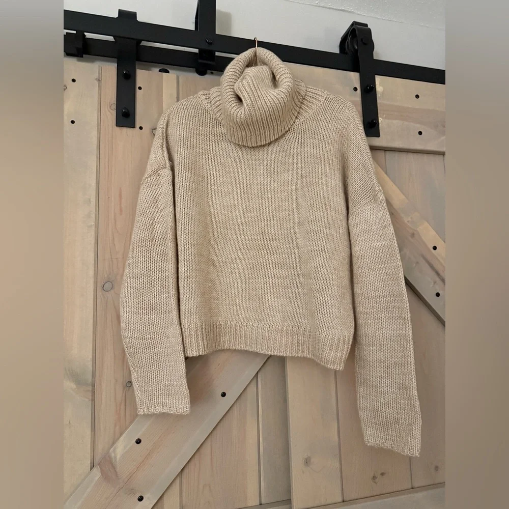 Vici Back Cut Out Turtleneck Sweater